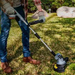 Ukoke 20-volt 9-in Straight Battery String Trimmer with Edger Conversion Capable 2 Ah (Battery and Charger Included)