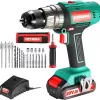 HYCHIKA 1/2-in 20-volt Max-Amp Variable Speed Cordless Hammer Drill (1-Battery Included)