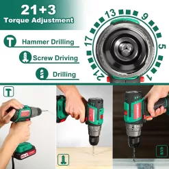 HYCHIKA 1/2-in 20-volt Max-Amp Variable Speed Brushless Cordless Hammer Drill (1-Battery Included)