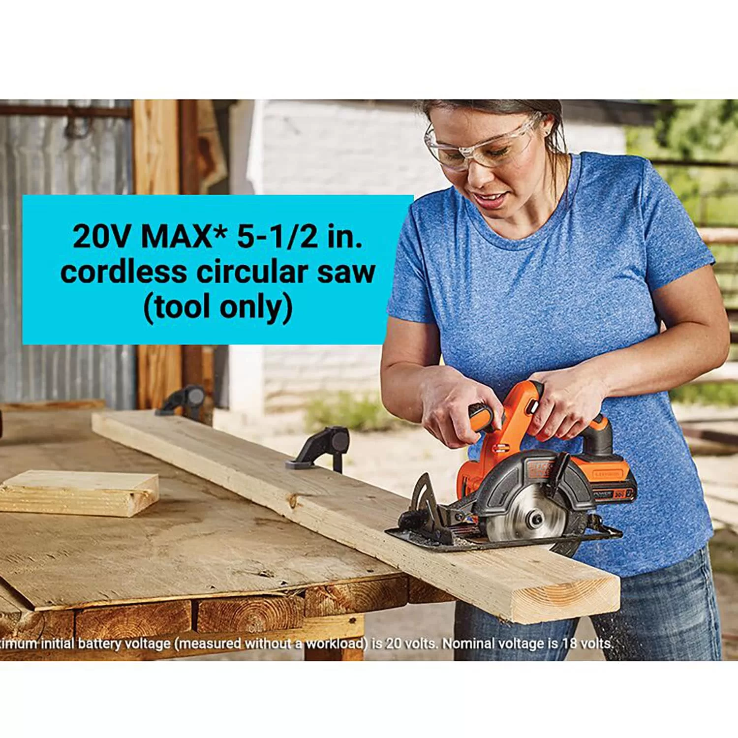 BLACK+DECKER 20-volt Max 5-1/2-in Cordless Circular Saw (Bare Tool)