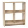 IRIS 29.84-in H x 10.43-in W x 12.5-in D Light Brown Composite Wood 4 Cube Organizer