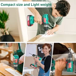 HYCHIKA 20-volt Max 3/8-in Right Angle Cordless Drill (1 Li-ion Battery Included and Charger Included)