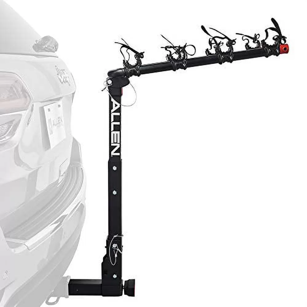 Allen Sports Deluxe Locking Quick Release 4-Bike Carrier fits 2 in receiver hitch, 140 lbs capacity, Model 542QR