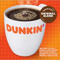 Dunkin' Original Blend Medium Roast Coffee, 88 Count K-Cup Pods