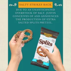 Unique Snacks Extra Salt Splits Pretzels