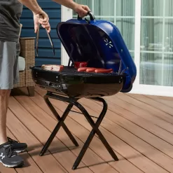 Americana 21.25-in W Ocean Blue Kettle Charcoal Grill