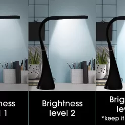 OttLite Recharge LED Desk Lamp with ClearSun LED Technology for Home, Reading, Office & College Dorms - Black