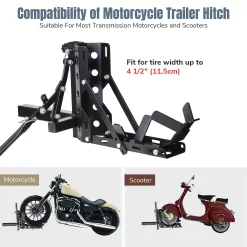 Yescom 800lb Motorcycle Trailer Hitch 2" Tow Receiver Scooter Carrier Steel Hauler Hitch Mount Rack