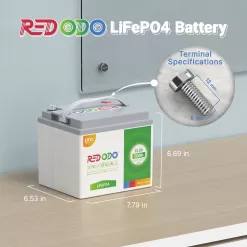 Redodo Portable 12V 50Ah LiFePO4 Lithium Battery 4000-8000 Cycles & 10-Year lifetime, Perfect for RV, Camper, Security Devices