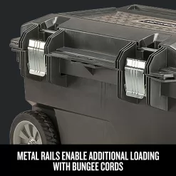 CRAFTSMAN 29-in Black Plastic Wheels Lockable Tool Box
