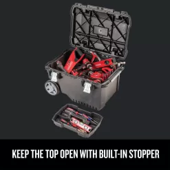 CRAFTSMAN 29-in Black Plastic Wheels Lockable Tool Box