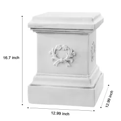 TOETOL Garden Outdoor Statues Classic Plinth Sculptures Decor Base Riser 16.7