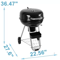 Master Forge 22.17-in W Black Porcelain Coated Kettle Charcoal Grill