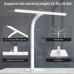 EppieBasic Led Desk Lamp, Architect Desk Lamps for Home Office - White