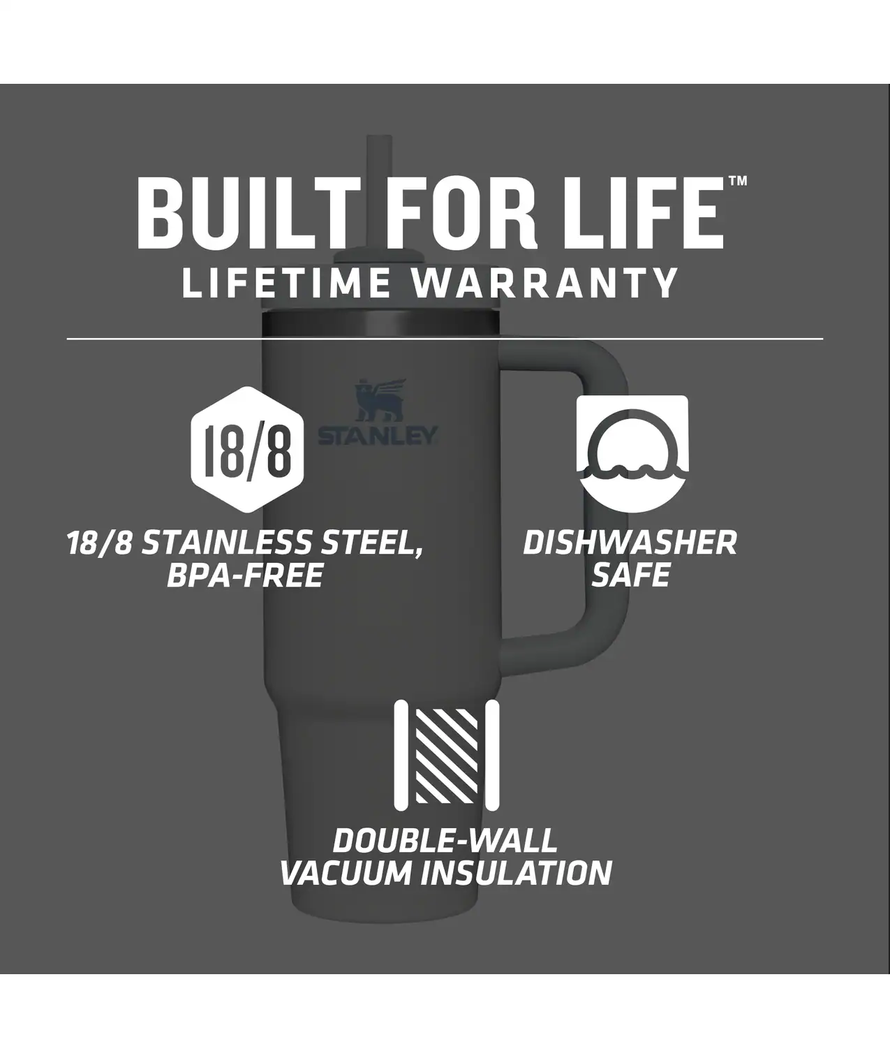 Stanley Quencher 30-fl oz Stainless Steel Insulated Tumbler