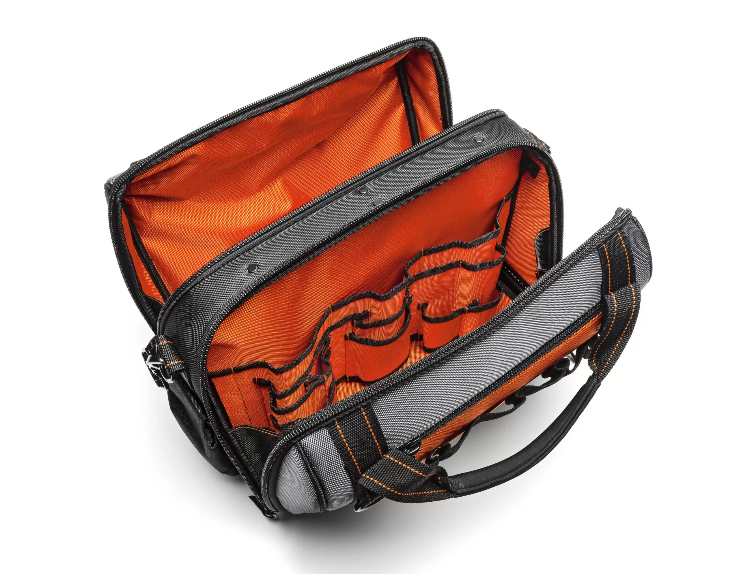 Crescent Rawhide Orange, Black Polyester 17-in Zippered Tool Bag