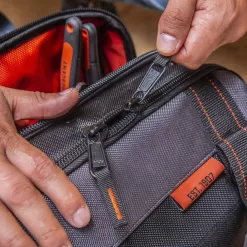 Crescent Rawhide Orange, Black Polyester 17-in Zippered Tool Bag
