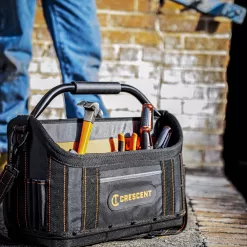 Crescent Rawhide, Black and Gray Polyester 17-in Tool Tote