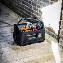 Crescent Rawhide, Black and Gray Polyester 17-in Tool Tote