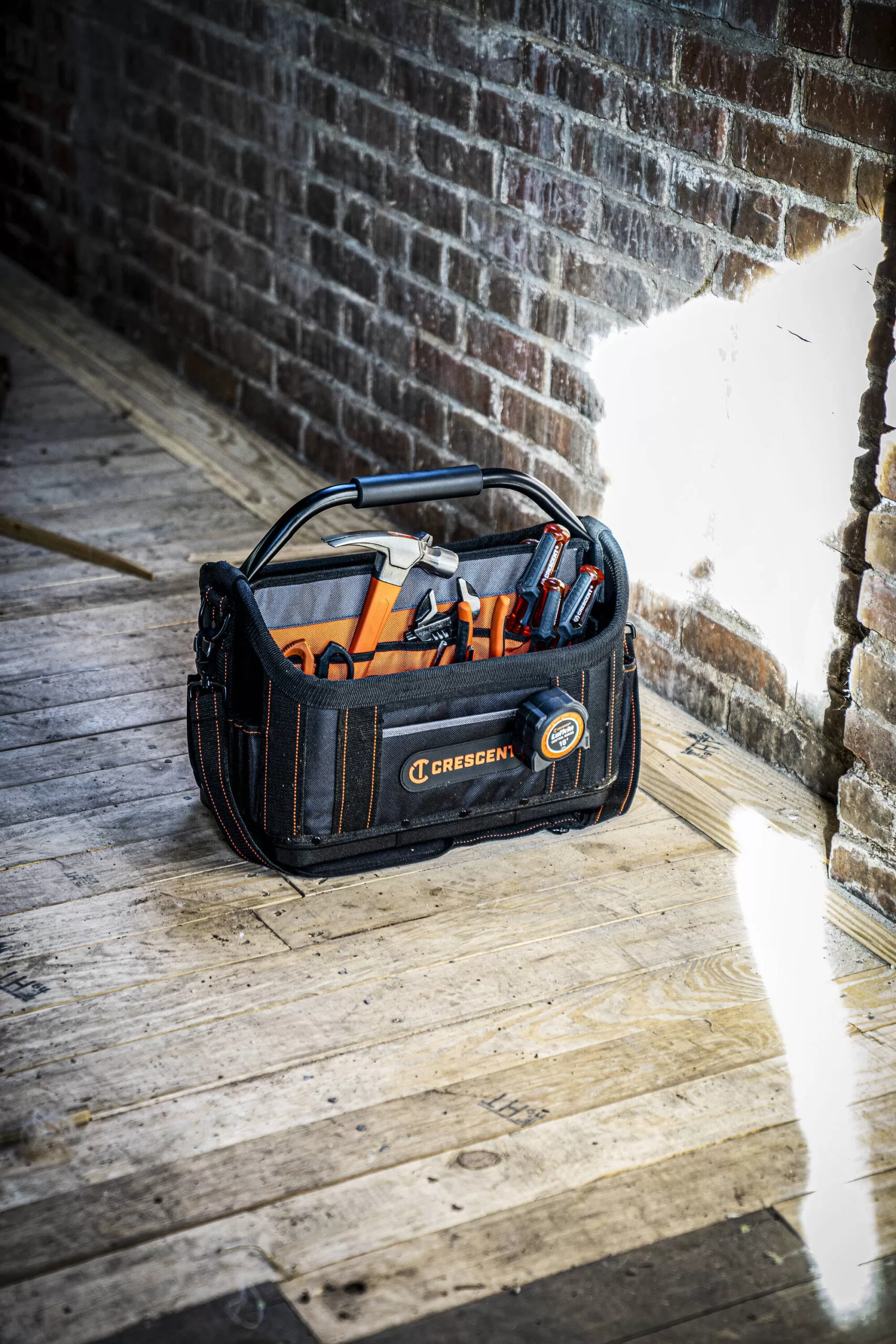 Crescent Rawhide, Black and Gray Polyester 17-in Tool Tote