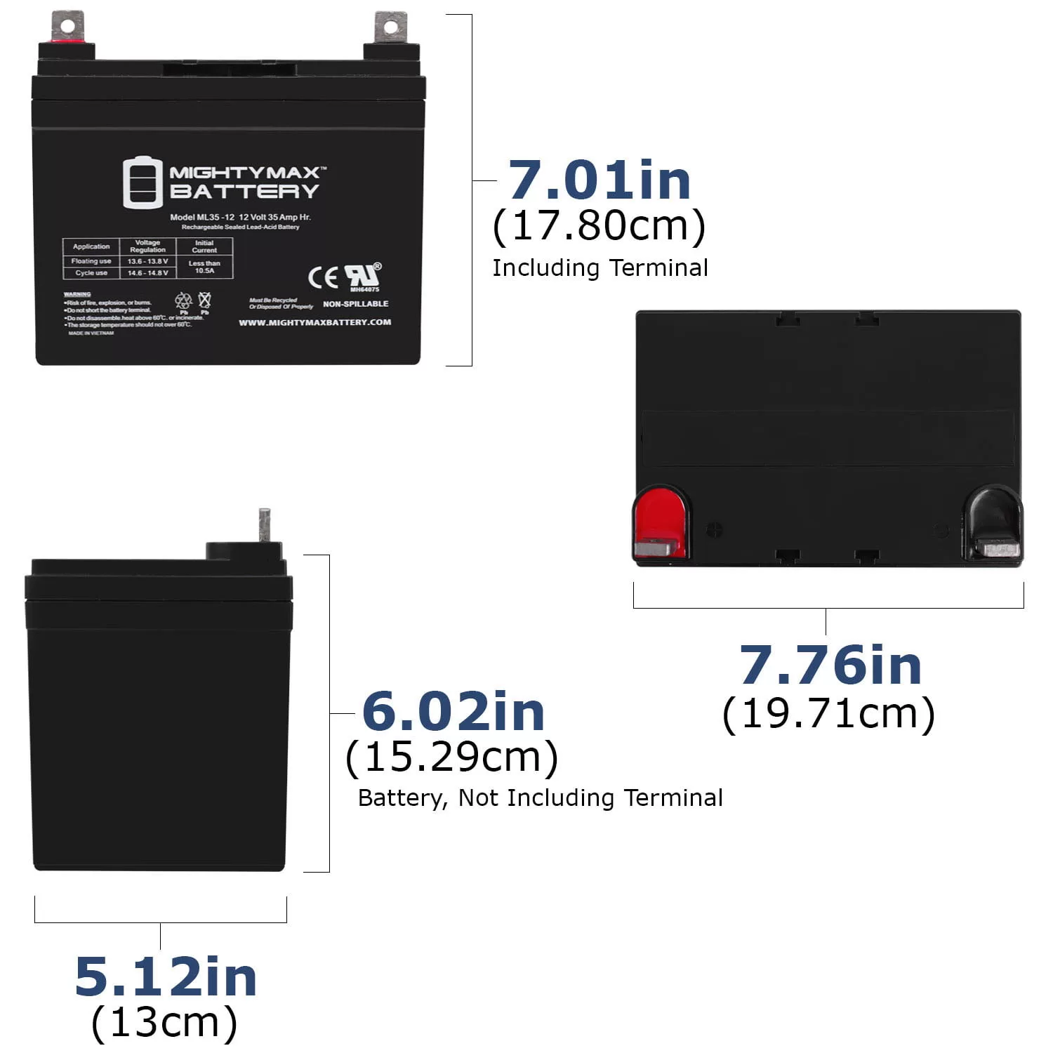 12V 35Ah Pride Mobility Jazzy Select 6 Replacement Battery
