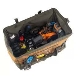Bucket Boss GATEMOUTH 20 Brown Polyester 20-in Zippered Tool Bag