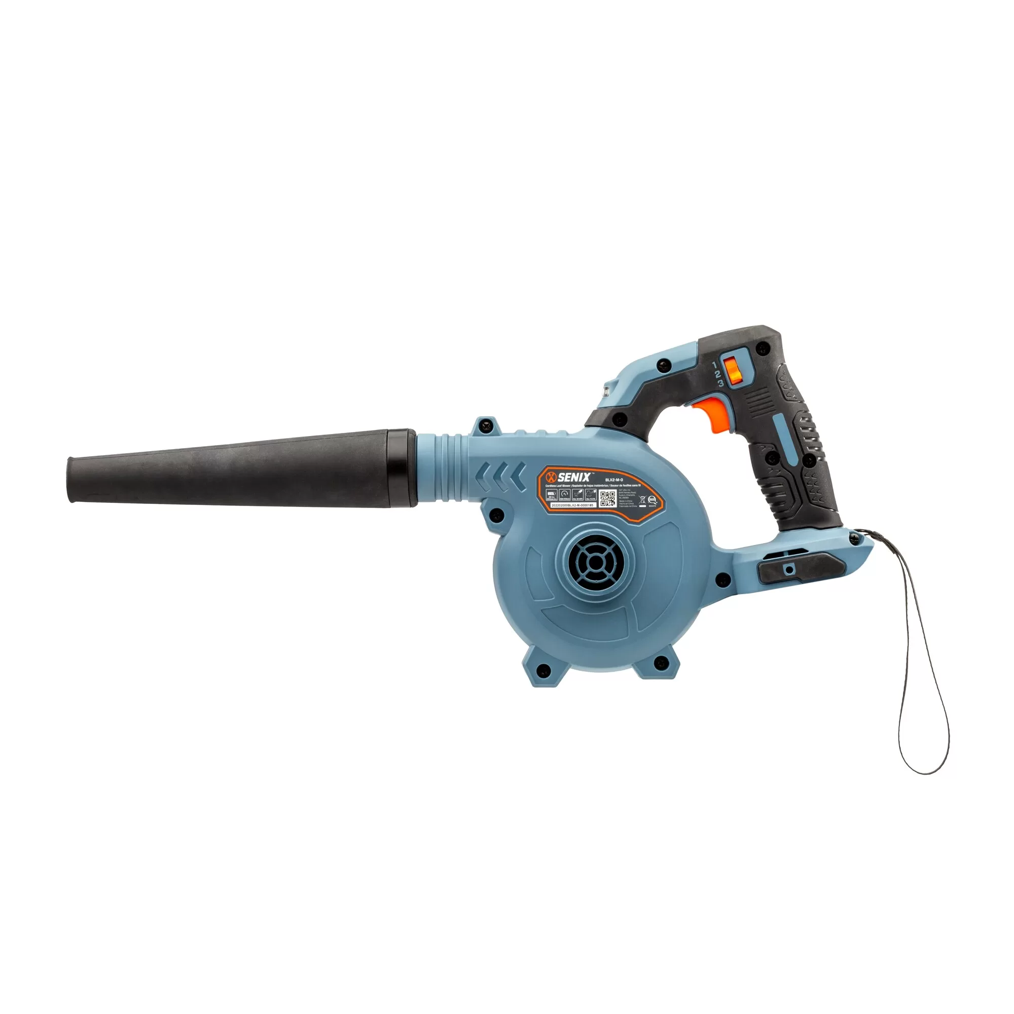 SENIX X2 20-volt Max 75-CFM 180-MPH Battery Handheld Leaf Blower 2.5 Ah (Battery and Charger Not Included)