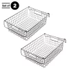 Home-Complete 2-Pack 16-in W x 5.5-in H x 12-in D Brown Steel Stackable Bin