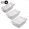 Home-Complete 3-Pack 16-in W x 5.5-in H x 12-in D Brown Steel Stackable Bin