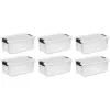 Sterilite Corporation 6-Pack Medium 4.5-Gallons (18-Quart) Clear Tote with Latching Lid