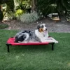 Lucky Dog Rectangular Red Polyester Orthopedic Dog Bed (Medium)
