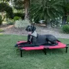 Lucky Dog Rectangular Red Polyester Orthopedic Dog Bed (Extra Large)