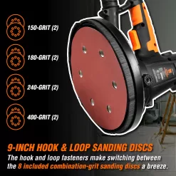 WEN 120-Volt Corded Drywall Sander with Dust Management