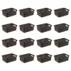 Sterilite 16-Pack 8.75-in W x 4-in H x 11.5-in D Brown Plastic Stackable Basket