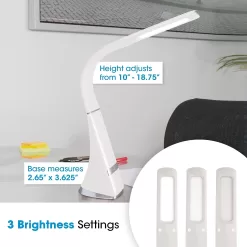 OttLite Recharge LED Desk Lamp with ClearSun LED Technology for Home, Reading, Office & College Dorms - White