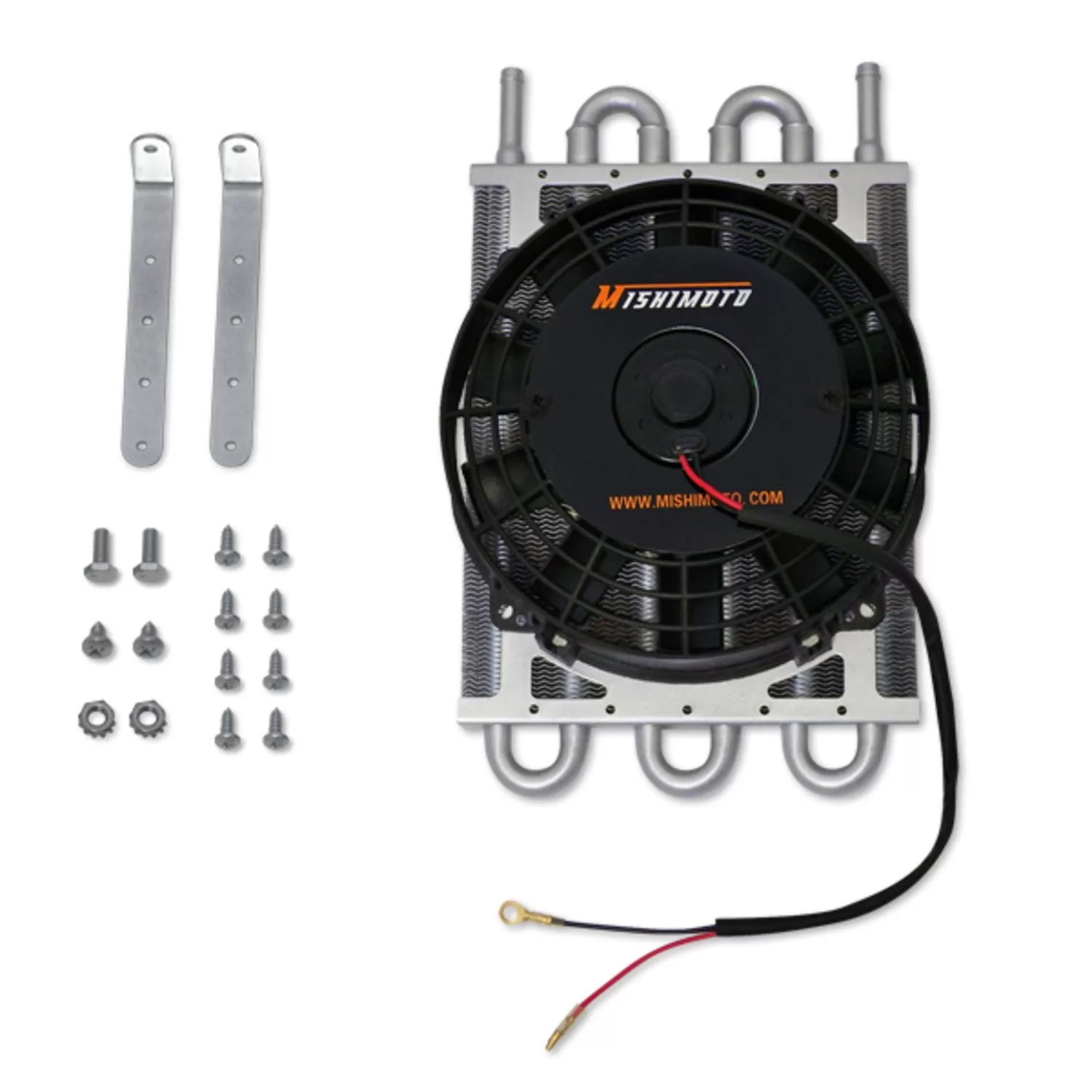 Mishimoto - MMOC-F Heavy Duty Transmission Cooler W/Electric Fan, Silver, 12.8 x 3.4 x 7.5 inches