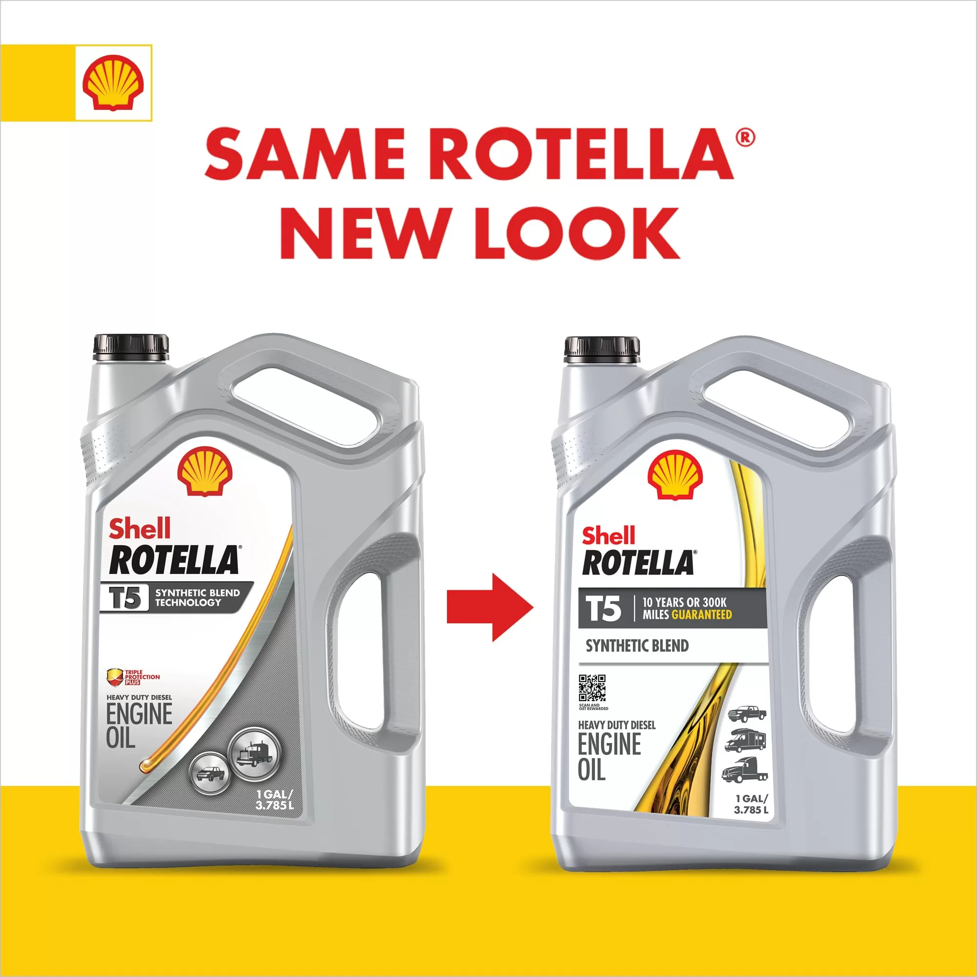 Shell Rotella T5 Synthetic Blend 15W-40 Diesel Engine Oil (1 Gallon, Case of 3) - Image 5