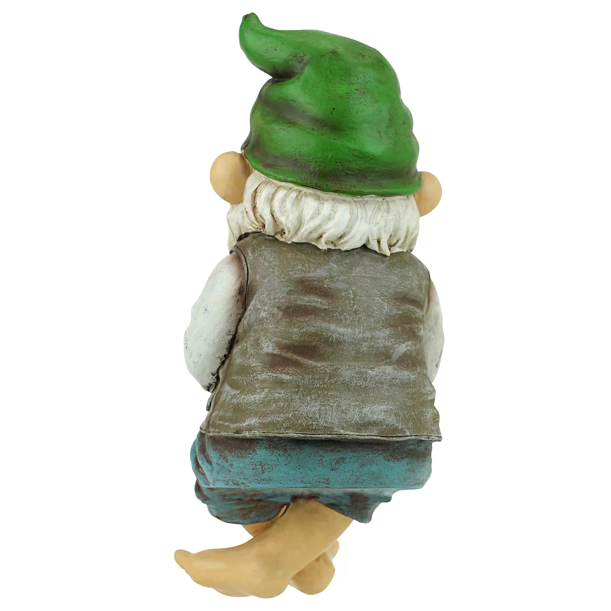 Design Toscano QM2806500 Ziggy, The Fishing Gnome Indoor/Outdoor Garden Sitter Statue, Full Color Finish