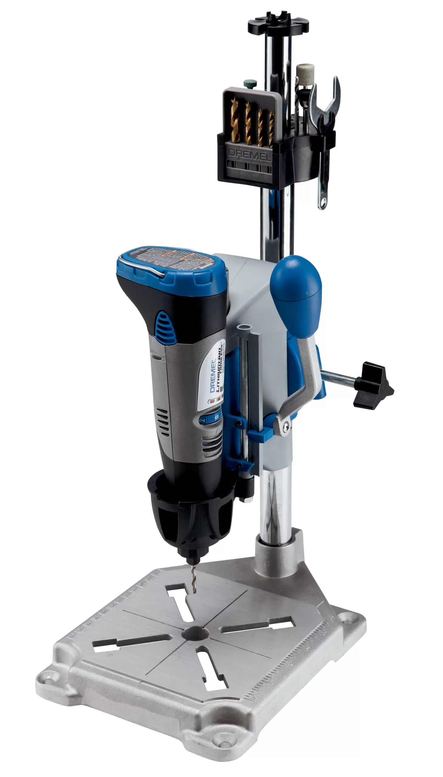 Dremel Drill Press Rotary Tool Workstation Stand with Wrench - Image 4