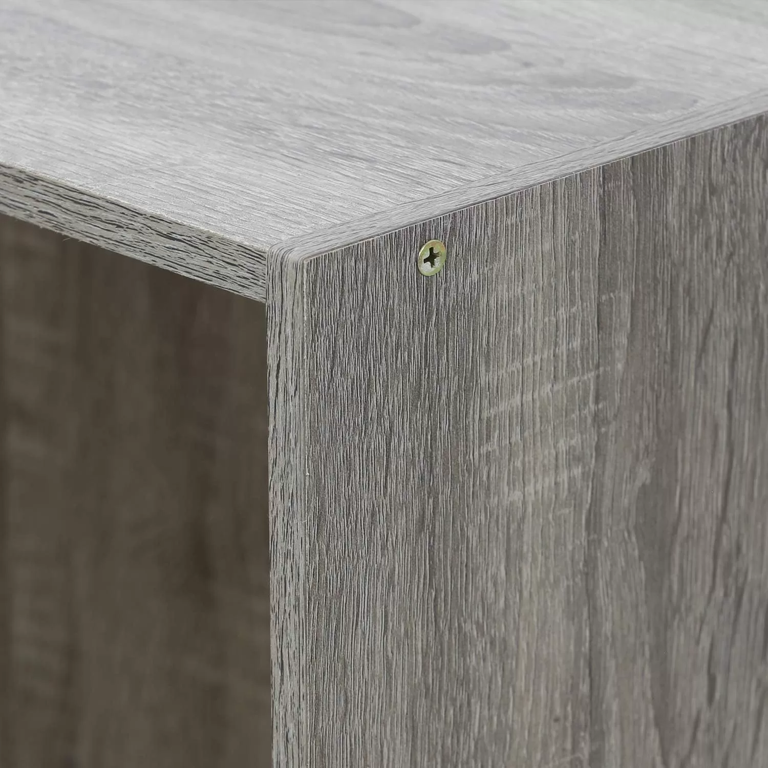 Furinno Basic 3-Tier Bookcase Storage Shelves, French Oak Grey