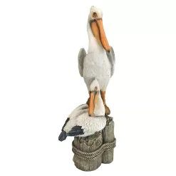 Design Toscano QL56458 Coastal Decor Ocean's Perch Pelicans Garden Bird Statue