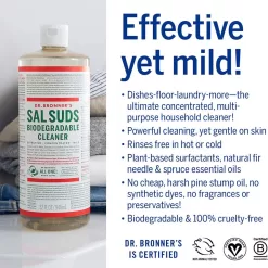 Dr. Bronner's - Sal Suds Biodegradable Cleaner (32 Ounce, 2-Pack)