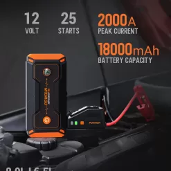 Powrun P-ONE Jump Starter, 2000A Portable Jump Box - Car Jump Starter Battery Pack