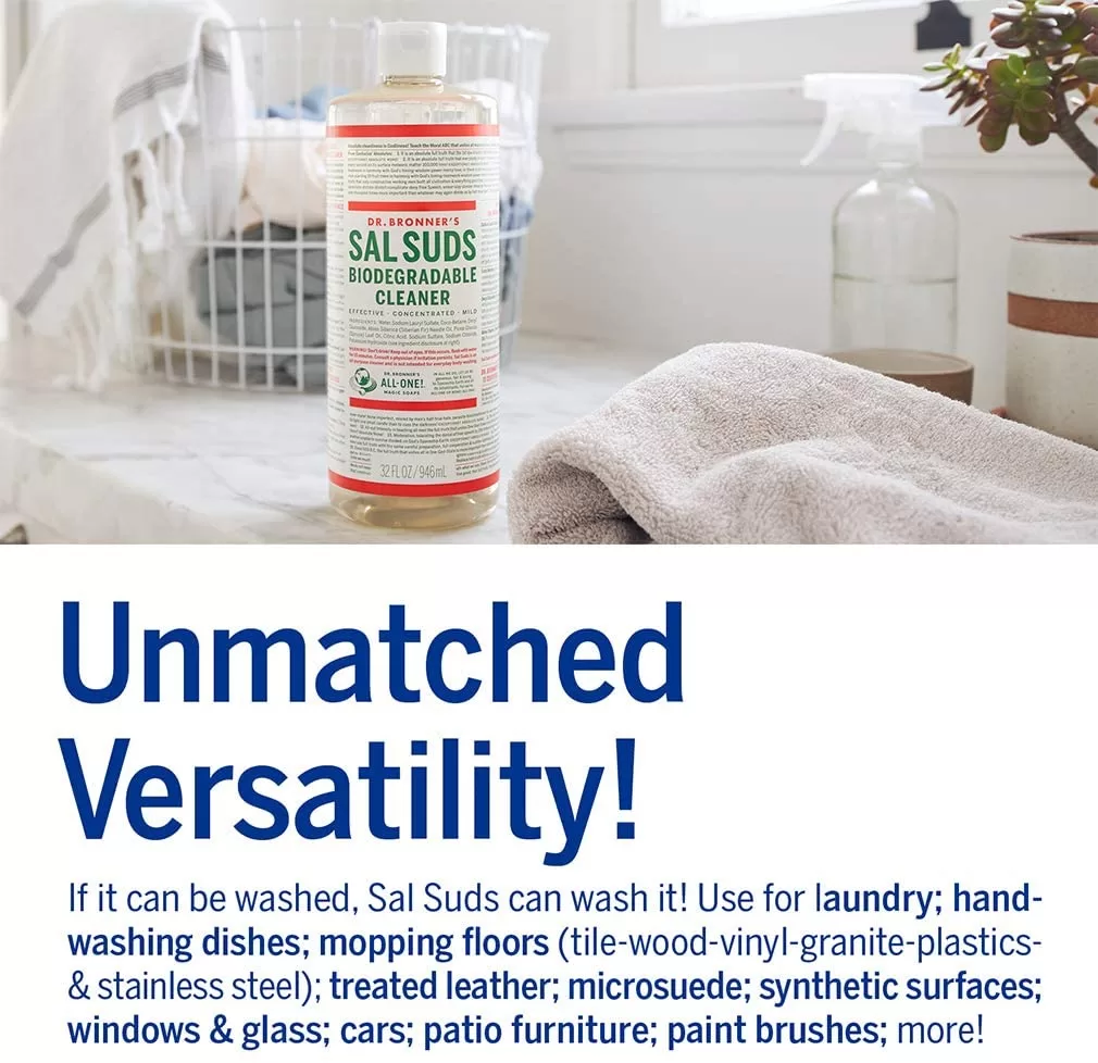 Dr. Bronner's - Sal Suds Biodegradable Cleaner (32 Ounce, 2-Pack)