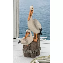 Design Toscano QL56458 Coastal Decor Ocean's Perch Pelicans Garden Bird Statue