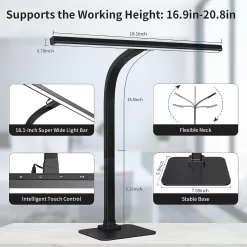 EppieBasic Led Desk Lamp, Architect Desk Lamps for Home Office - Black