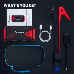 Povasee Jump Starter 3000A Peak Jump Starter Battery Pack, 12V Jump Box for Car Battery up to 10L Gas or 8L
