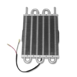 Mishimoto - MMOC-F Heavy Duty Transmission Cooler W/Electric Fan, Silver, 12.8 x 3.4 x 7.5 inches