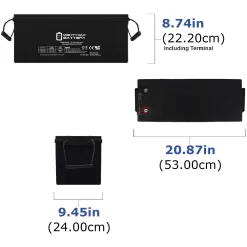12V 200Ah 4D SLA AGM Battery Replacement for Solar Systems