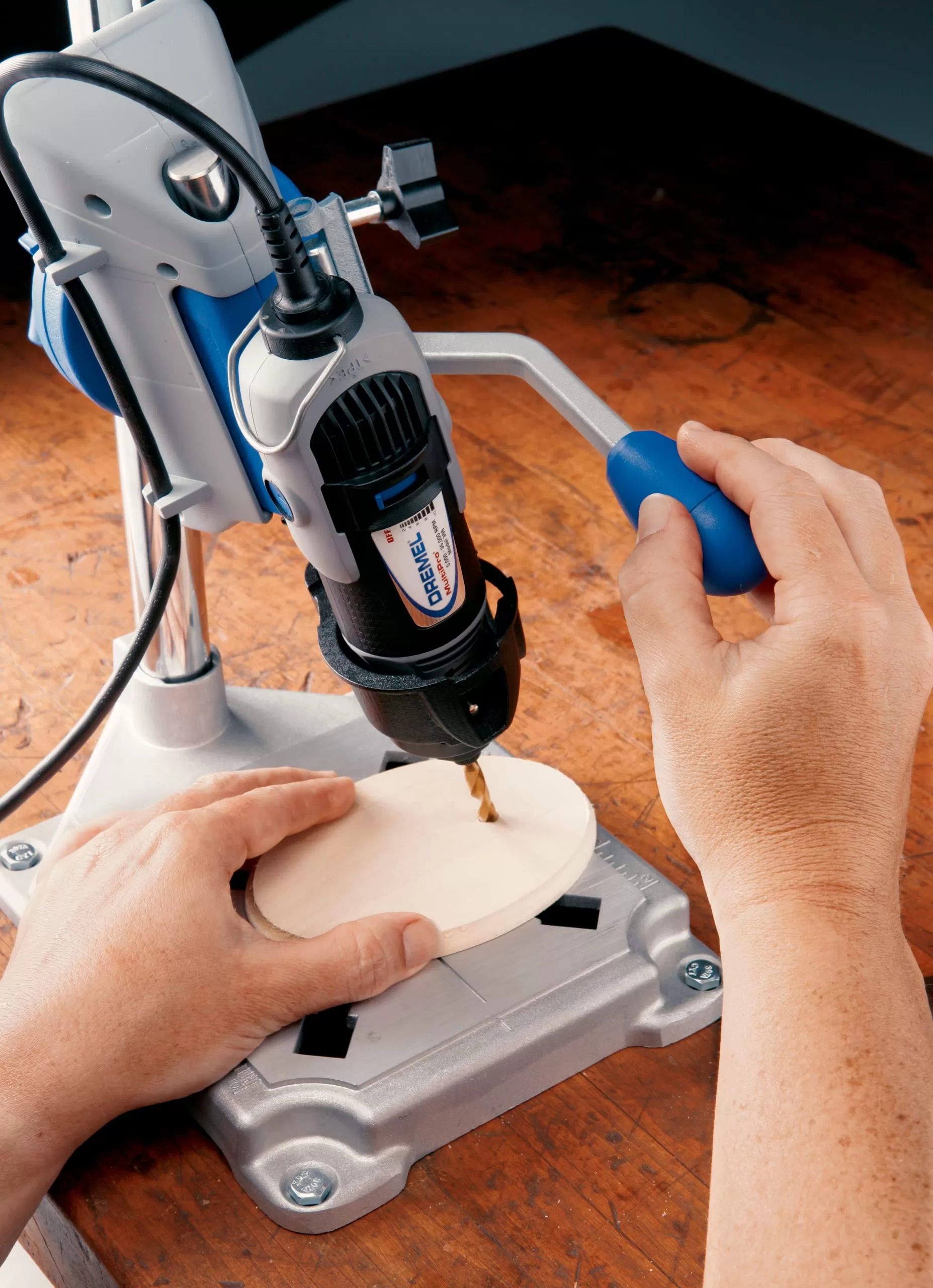 Dremel Drill Press Rotary Tool Workstation Stand with Wrench - Image 10
